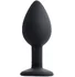 Анальная пробка с круглым кристаллом Popo Pleasure by Toyfa Norma S чёрная фото 1