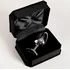 Подарочная большая анальная пробка Jewelry Butt Plug Silver Black серебряная с чёрным агатом фото 2