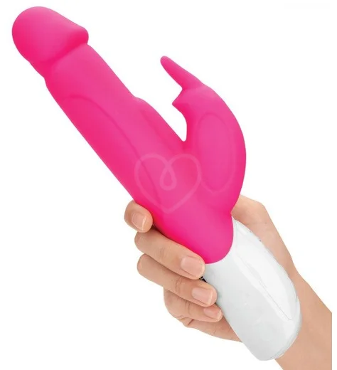 Вибратор с клиторальной стимуляцией и пульсацией Realistic Rabbit розовый фото 3