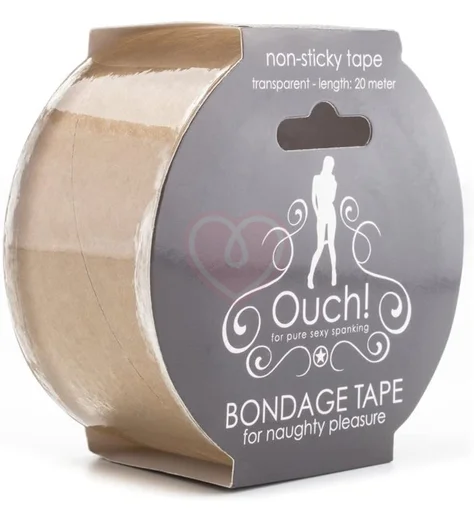 Скотч для бондажа Ouch! Bondage Tape 20 метров прозрачный фото 2