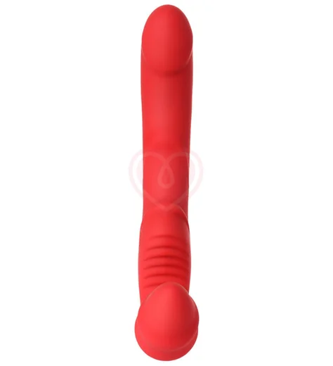 Безремневой страпон с вибрацией ToyFa Black&Red красный фото 3