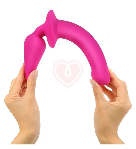 Двусторонний фаллоимитатор Strap-On-Me Switch Plug-In Semi-Realistic Dildo S розовый фото 2