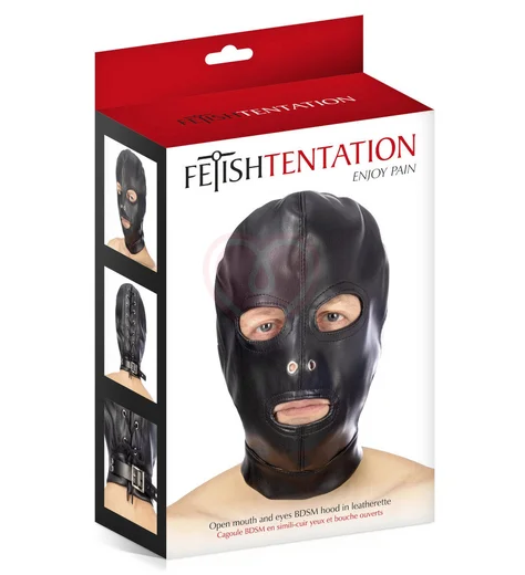 Маска Fetish Tentation из искусственной кожи с вырезами фото 4