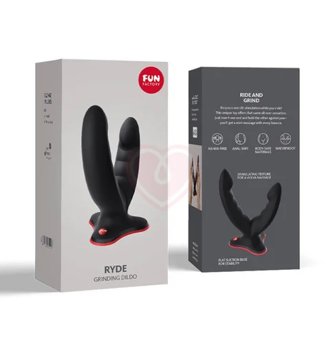 Двойной фаллоимитатор Fun Factory Ryde Grinding Double Dildo черный фото 4