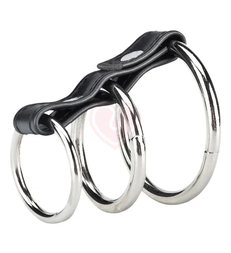 Хомут на член из трёх металлических колец 3 Ring Gates of Hell фото 2