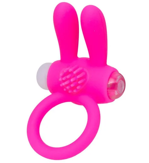 Виброкольцо с клиторальным стимулятором ToyFa A-Toys розовое фото 3