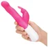 Вибратор хай-тек с клиторальной стимуляцией Slim Shaft Rabbit розовый фото 2