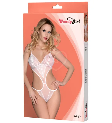 Тедди с вырезами по бокам Candy Girl Evelyn белое фото 2