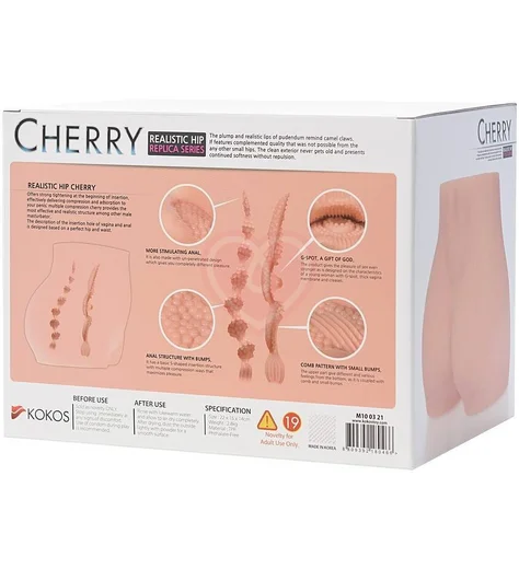 Мастурбатор Kokos Cherry вагина и анус с вибрацией фото 7
