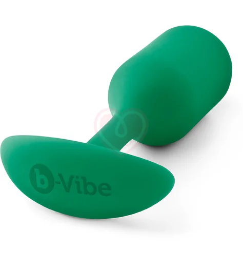 Утяжелённая анальная пробка для ношения b-Vibe Snug Plug 2 малая зеленая фото 4