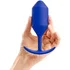 Утяжелённая анальная пробка для ношения b-Vibe Snug Plug 4 большая синяя фото 3