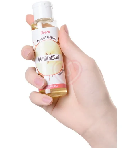 Масло для массажа Yovee Пряный массаж с ароматом яблока и корицы 50 мл фото 2