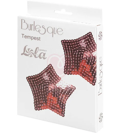 Пэстисы Burlesque Tempest звездочки из пайеток розовые фото 2