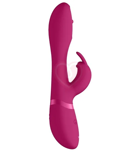 Вибратор Mira с двигающимся шариком и стимулятором клитора розовый фото 2