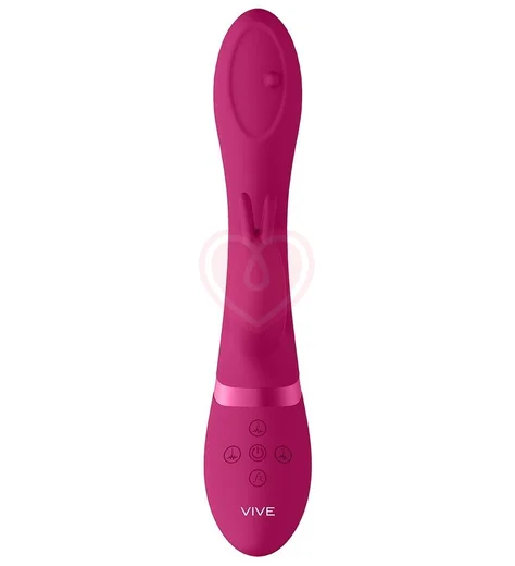 Вибратор Mira с двигающимся шариком и стимулятором клитора розовый фото 3