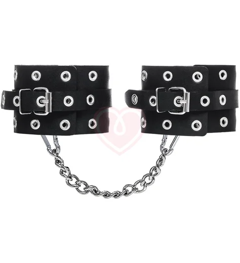 Оковы на ноги с люверсами Pecado BDSM черные фото 7
