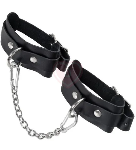Мини-оковы на ноги со скругленными углами Pecado BDSM черные фото 2