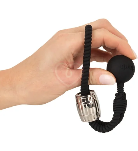 Эрекционное лассо с шариком-утяжелителем Heavy Rope чёрное фото 4