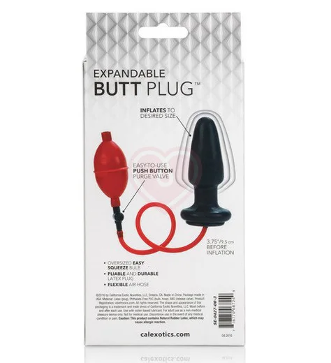Анальная пробка с грушей для накачивания Expandable Butt Plug фото 2