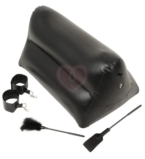 БДСМ набор с надувной подушкой и наручниками Portable Triangle Cushion фото 3