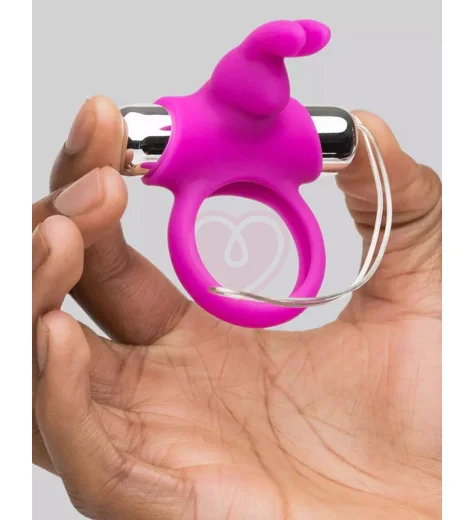 Виброкольцо Happy Rabbit с пультом управления фиолетовое фото 4