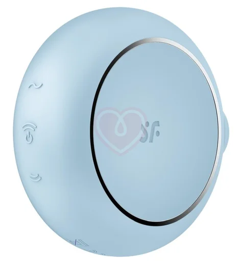 Круглый вакуумный вибростимулятор Satisfyer Pro To Go 3 голубой фото 3