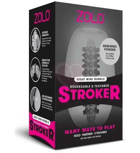 Мастурбатор Mini Bubble серый фото 2