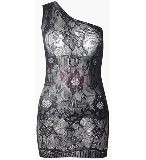 Сорочка на одно плечо Impulse чёрная фото 6