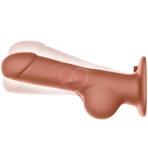 Реалистичный страпон Pegasus с вибрацией и пультом управления 21 см телесный фото 5