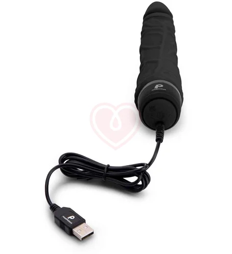 Изогнутый реалистичный вибратор PowerCocks 16 см чёрный фото 5