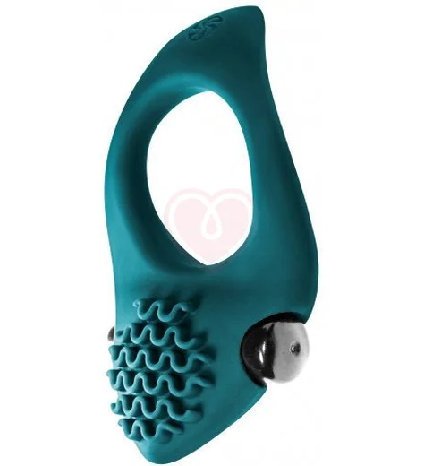 Эрекционное кольцо с вибропулей Pure Passion Midnight зелёное фото 2