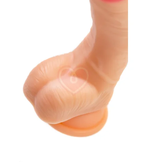 Реалистичный фаллоимитатор на присоске с мошонкой RealStick Nude Nash телесный фото 4