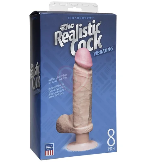 Реалистичный вибратор на присоске Realistic Cocks 20 см телесный фото 2