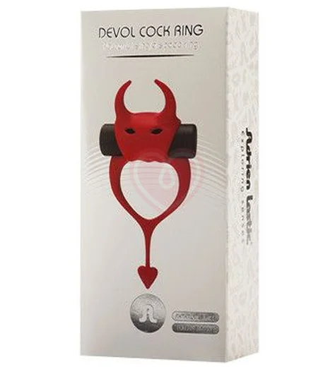 Эрекционное виброкольцо Маленький Демон Cockring Devol красный фото 5