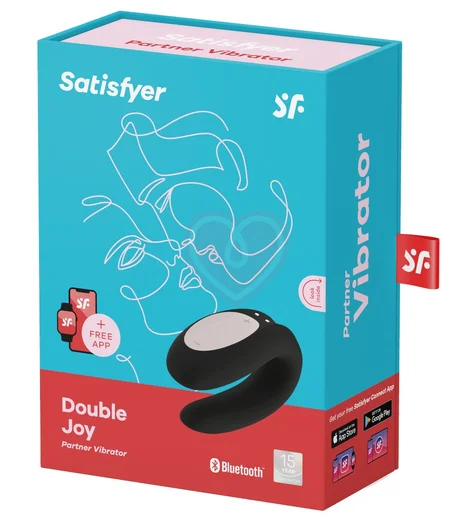 Вибратор для пар с управлением от приложения Satisfyer Double Joy чёрный фото 6