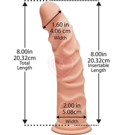 Рельефный фаллоимитатор на присоске The D Ragin D 20 см телесный фото 3