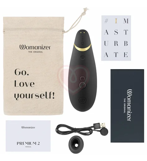 Бесконтактный клиторальный стимулятор Womanizer Premium 2 чёрный фото 8