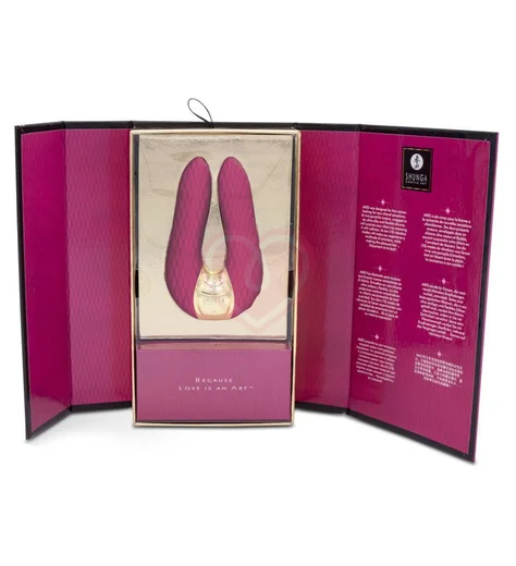 Мини-вибратор с двумя кончиками Shunga AIKO малиновый фото 3