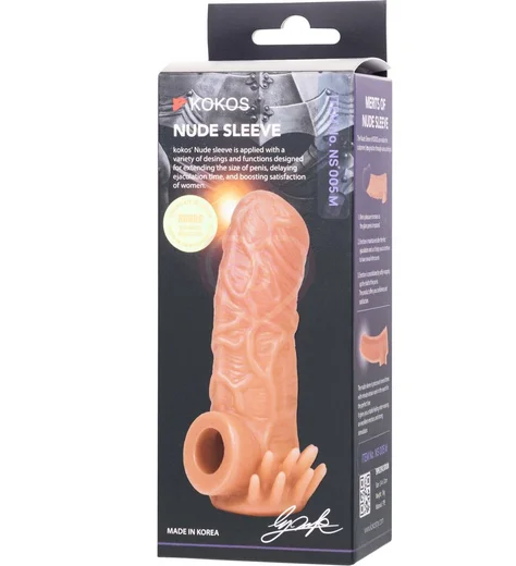 Насадка с открытой головкой и усиками Kokos Nude Sleeve NS005-M фото 4