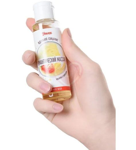 Масло для массажа Yovee Романтический массаж с ароматом клубники и шампанского 50 мл фото 2