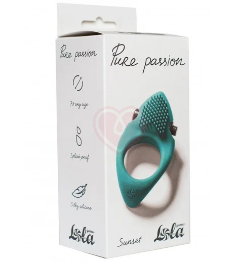 Эрекционное кольцо со съемной вибропулей Pure Passion Sunset зелёное фото 2