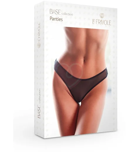 Базовые трусики стринги из сетки Base чёрные фото 4