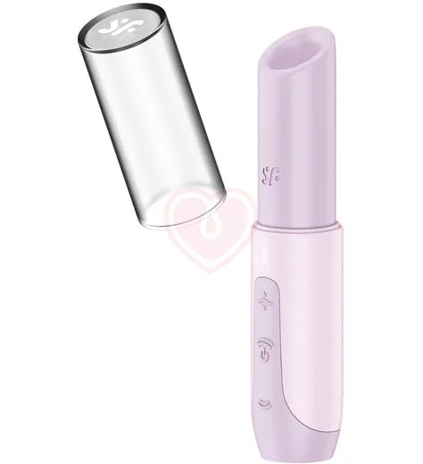 Вакуумно-волновой клиторальный стимулятор помада Satisfyer Secret Kiss сиреневый фото 2