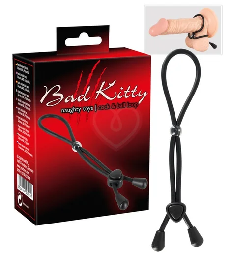 Лассо для пениса Bad Kitty чёрное фото 2