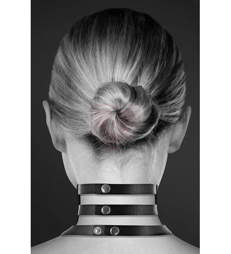 Широкий чокер с кольцом Bijoux Pour Toi чёрный фото 2