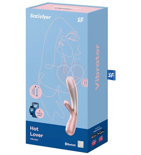 Вибратор с клиторальным стимулятором, подогревом и приложением Satisfyer Hot Lover розовый фото 5