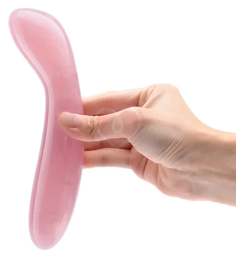 Фаллоимитатор для зоны G Le Wand Crystal G-wand розовый кварц фото 2