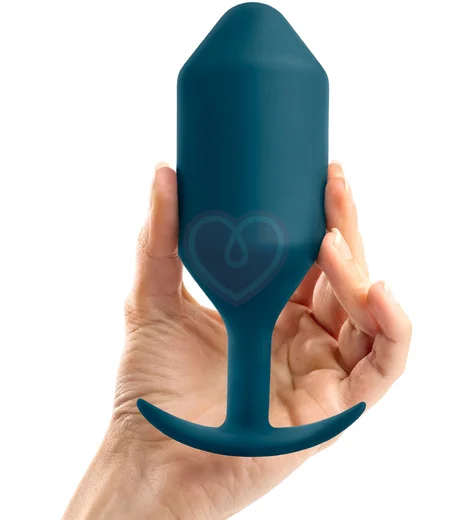 Утяжелённая анальная пробка для ношения b-Vibe Snug Plug 6 большая морская волна фото 2