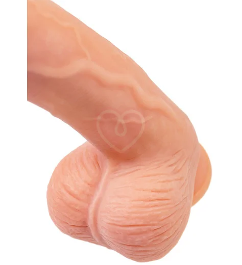 Реалистичный фаллоимитатор с мошонкой на присоске RealStick Nude Wilt телесный фото 4