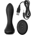 Надувная анальная пробка с вибрацией и пультом ДУ Popo Pleasure Phoenix чёрная фото 2